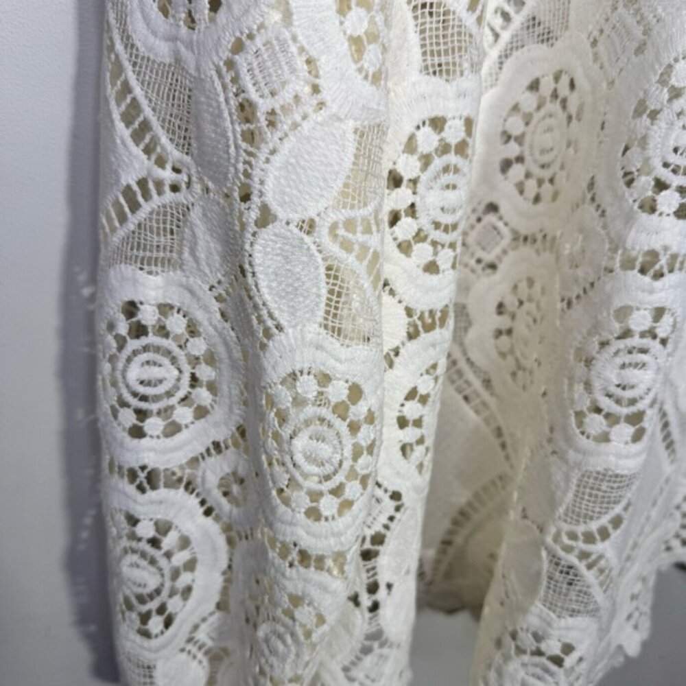 Pennington’s Crochet Blouse with Long Balloon Sleeves Size X - Picture 8 of 14